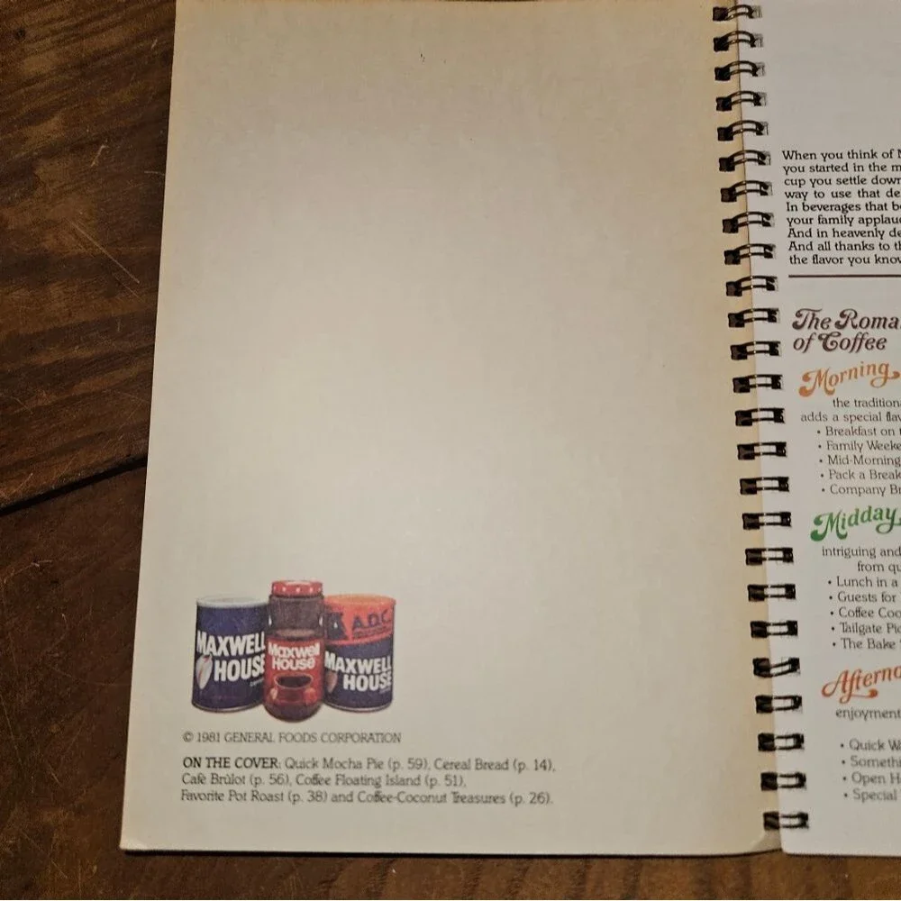 Maxwell House Vintage Coffee Cookbook Coffee Makes It Delicious‎ 1981